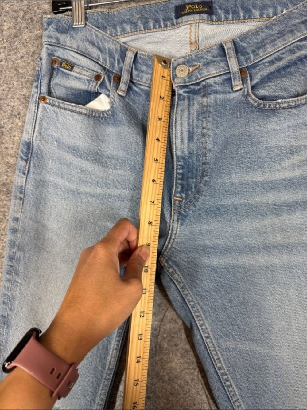Vintage Polo Ralph Lauren Tompkins Mid Rise Skinny Jeans Light Wash Size 29 - Picture 5 of 16